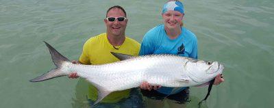 Tarpon Fishing Trips guest catch with Captain Marvin
