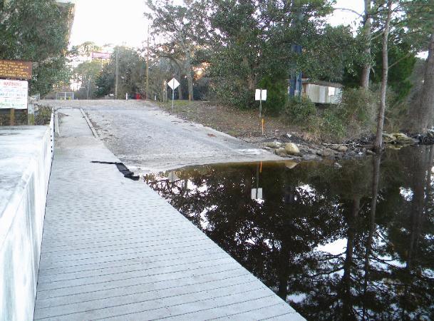 B V Buchanan Park public boat ramp in Panama City Beach Florida