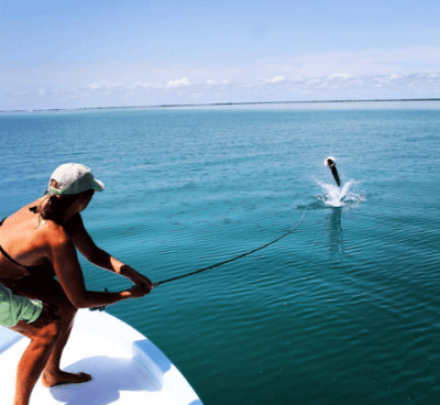 The approach on a private tarpon fishing trips in 30A